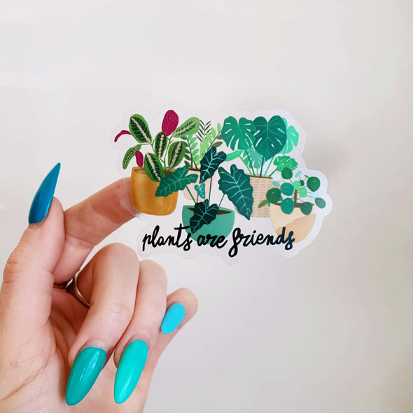 Plants Are Friends Transparent Sticker