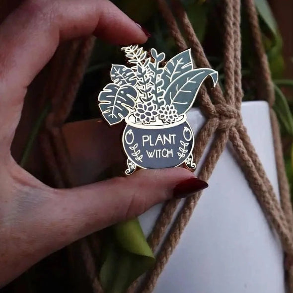Plant Witch Enamel Pin