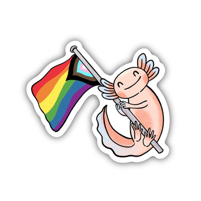 Pride Axolotl Vinyl Sticker