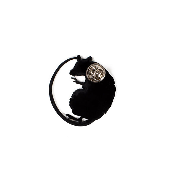 Black Rat Large Acrylic Pin