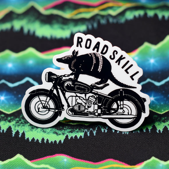 Road Skill Armadillo Vinyl Sticker