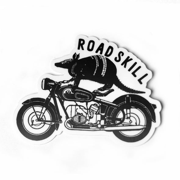 Road Skill Armadillo Vinyl Sticker