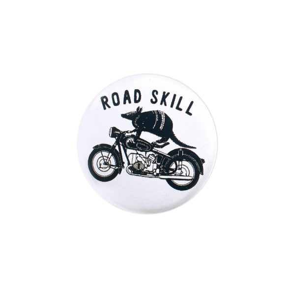 Road Skill Armadillo Pinback Button