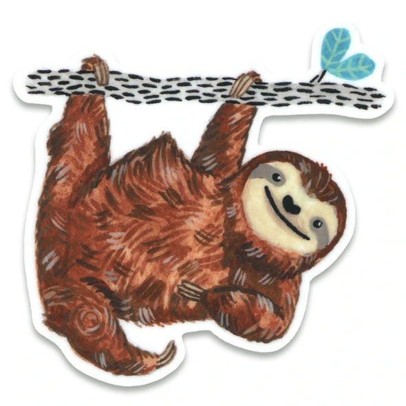 Happy Sloth Vinyl Sticker