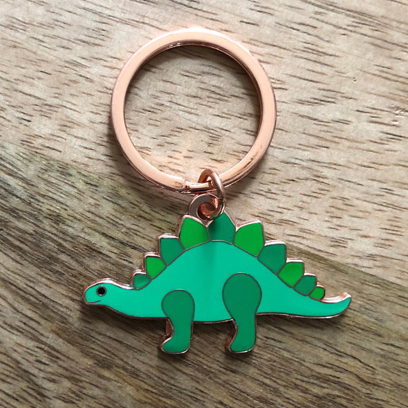 Dinosaur Enamel Keychain