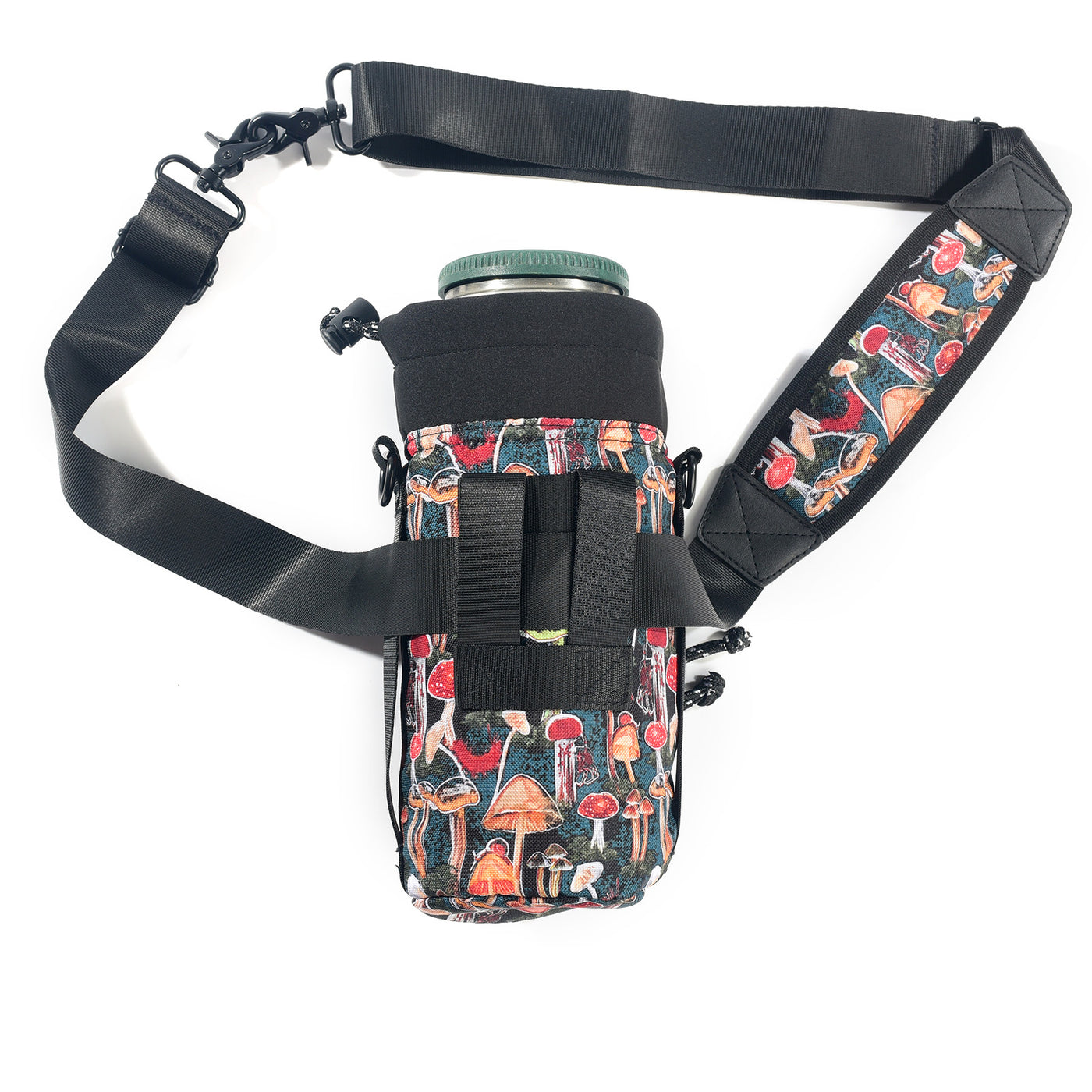 Insulated Water Bottle Carrier Bag With Adjustable Strap For