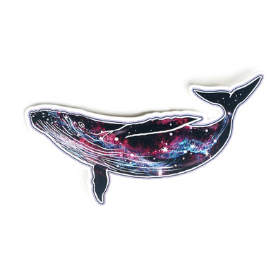 Cosmic Humpback Whale Vinyl Sticker