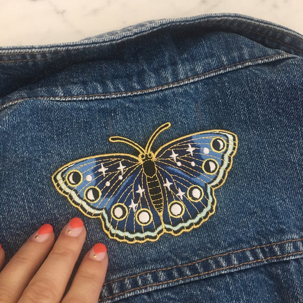 Night Butterfly Iron-On Patch